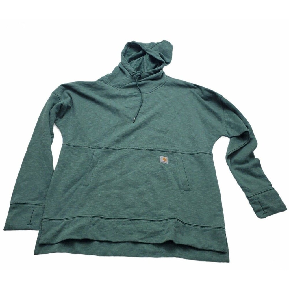 Carhartt Womens Pullover Hoodie Sweatshirt 103591 MKG M Green Long Sleeve Hooded